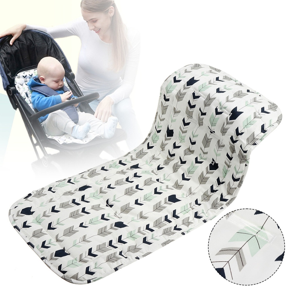 Double Side Soft Baby Stroller Liner Seat Pad Mat Pram Pushchair Liner Cover Mat Car Seat Chair Cushion - B