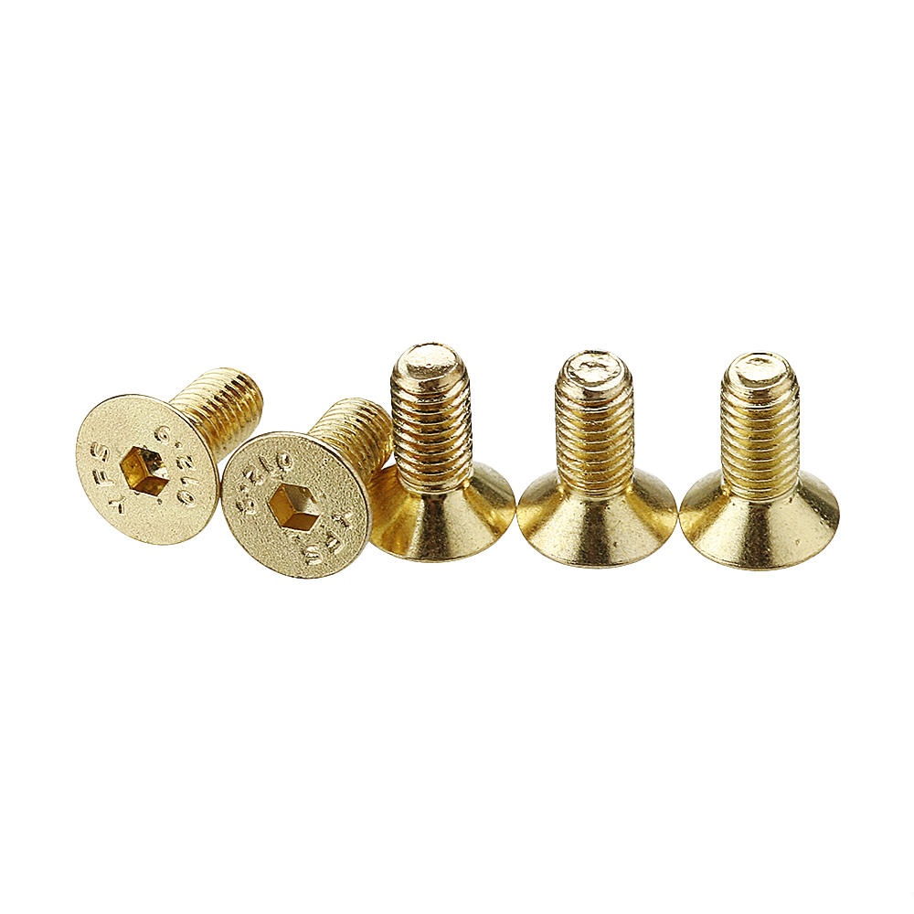 Suleve M5AH2 50Pcs Titanium Plated M5 Hex Socket Flat Head Countersunk Screws Alloy Steel 12.9 Grade Screw Bolt M5*12 - 6mm - Image 2