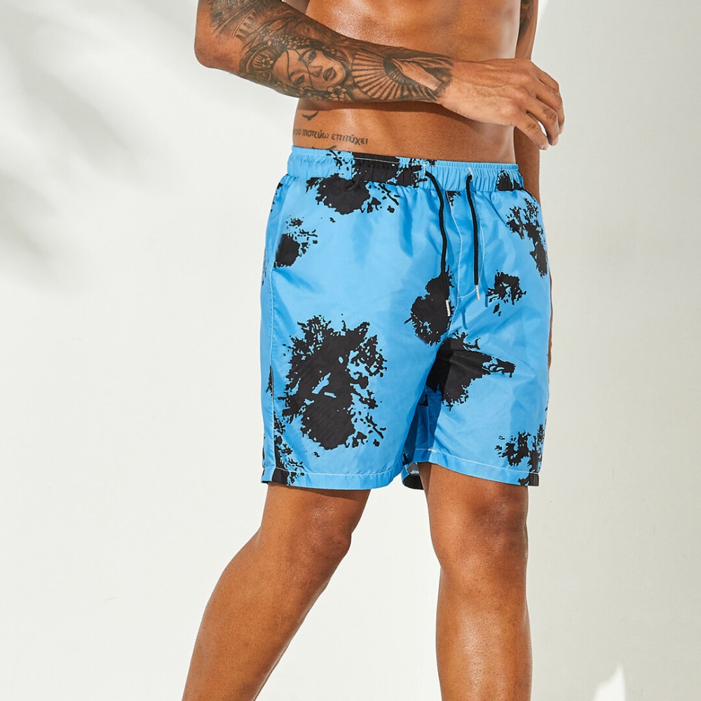 Tie Dye Beach Mini Shorts - Bright Green - Image 2