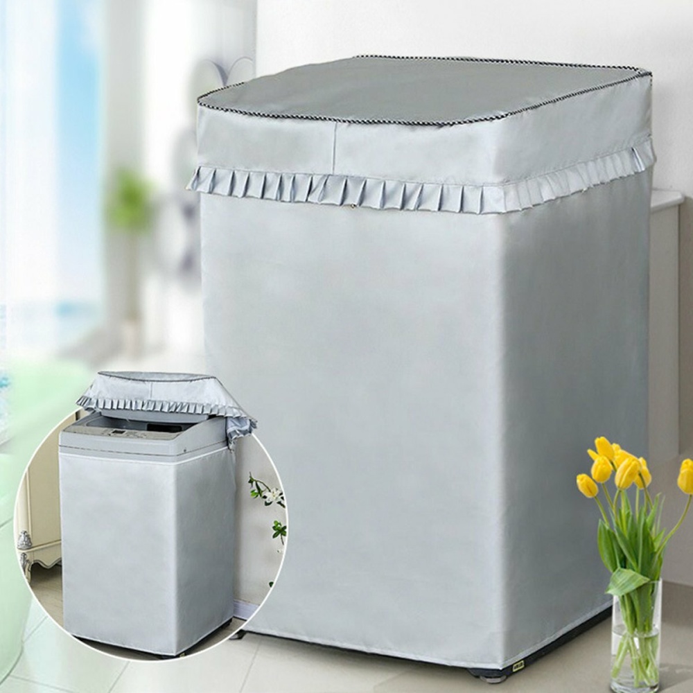 Washing Machine Dustproof Zipper Cover Turbine Roller Washer Sunscreen Waterproof Protector - L