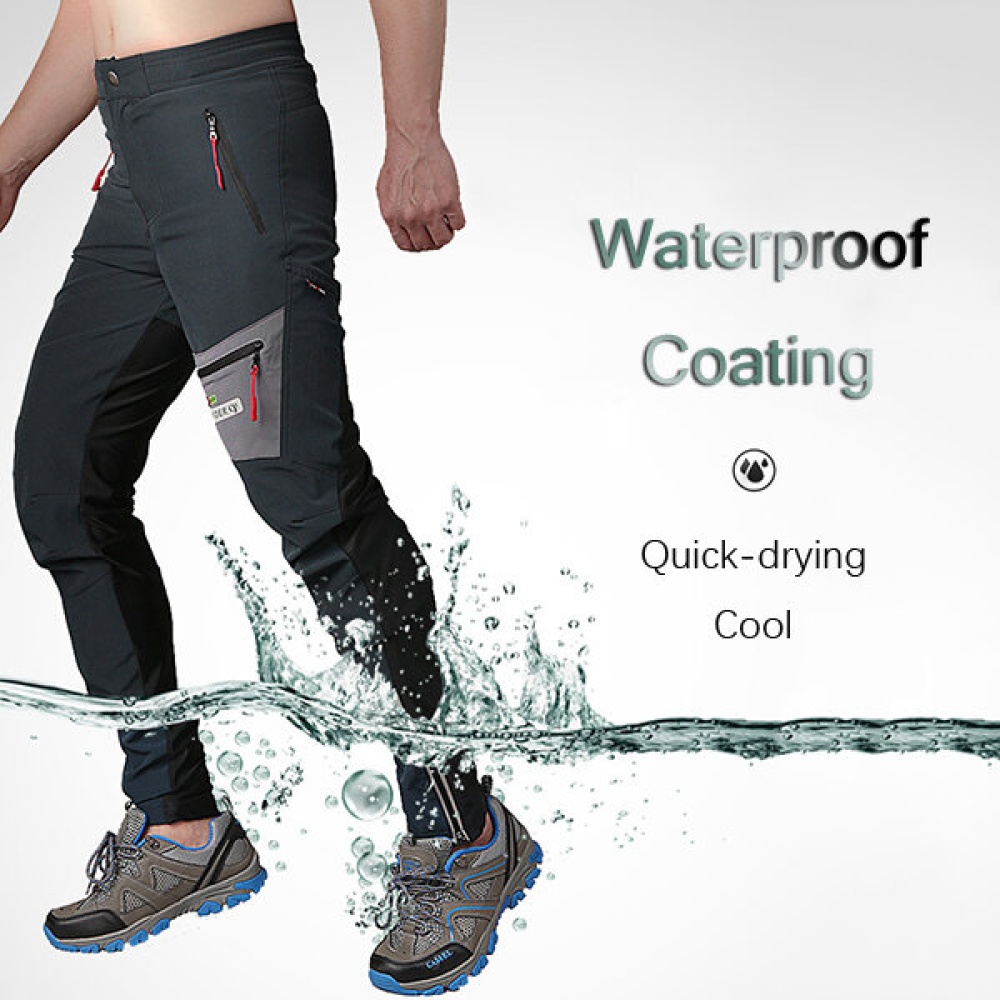 Waterproof Breathable Slim Fit Climbing Trousers - XL Black - Image 2