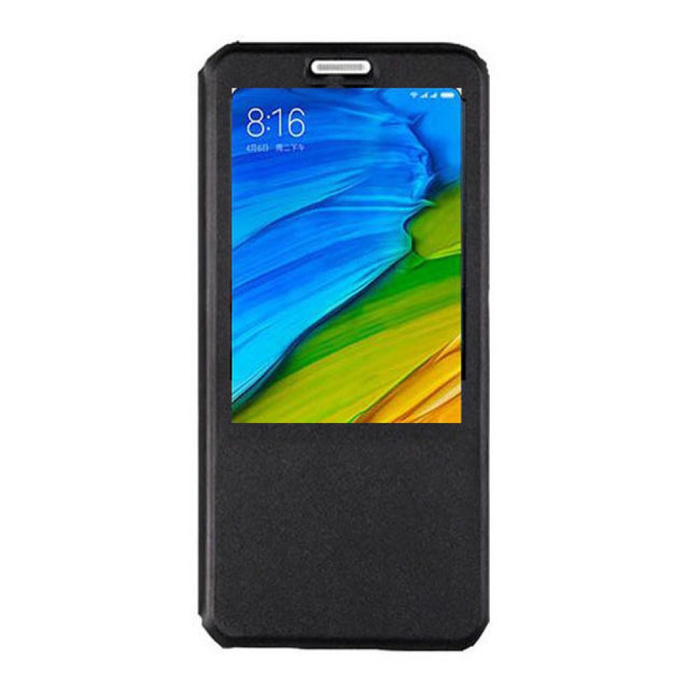 Smart Window PU leather Flip Protective Case For Xiaomi Mi MIX 2S Non-original - Black - Image 2