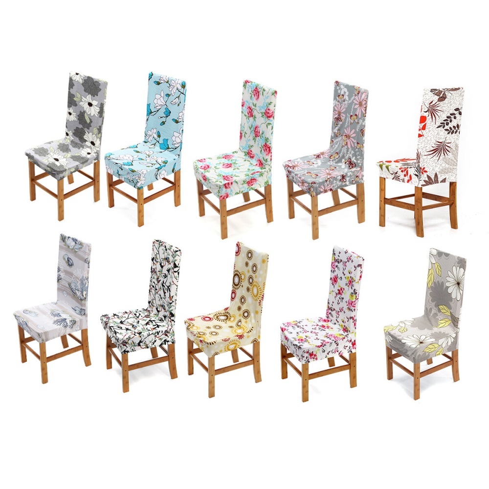 Elastic Dining Chair Cover Flowers Stretch Chair Seat Slipcover Office Computer Chair Protector Home Office Furniture Decor - #1