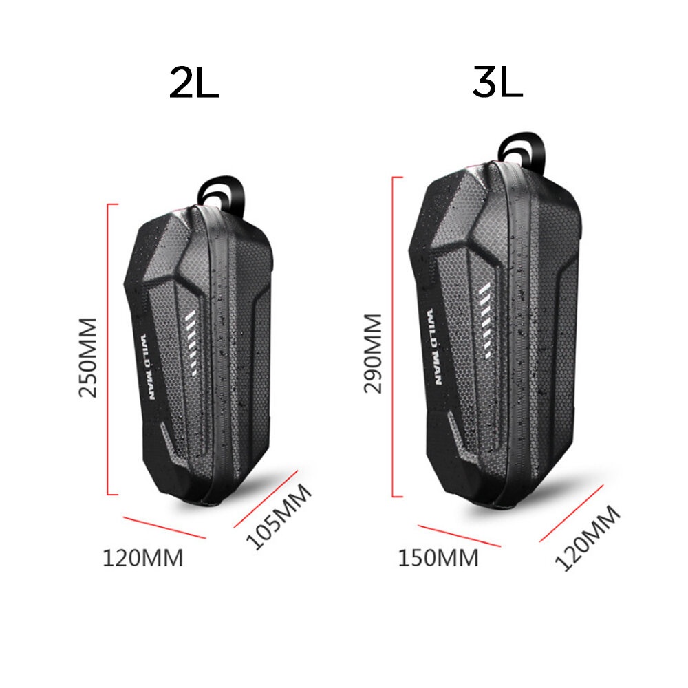 WILD MAN GS8/GS8 Plus 2/3L Bike Handle Bar Bag EVA Waterproof Bicycle Front Tube Bag Phone Bag for Scooter MTB Mountain Road Bike - L - Image 2