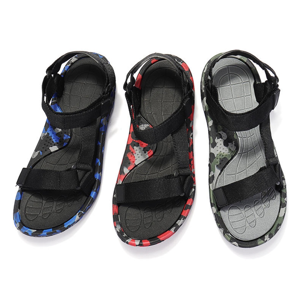 Men Casual Sandals Camo Fisherman Outdoor Shoes Beach Hiking Slippers - 41 Green - Image 2