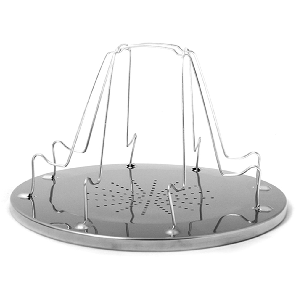 Folding Toast Rack Simple Portable Stainless Steel Outdoor Camping Toaster Grill Multi-Purpose Stove Silver