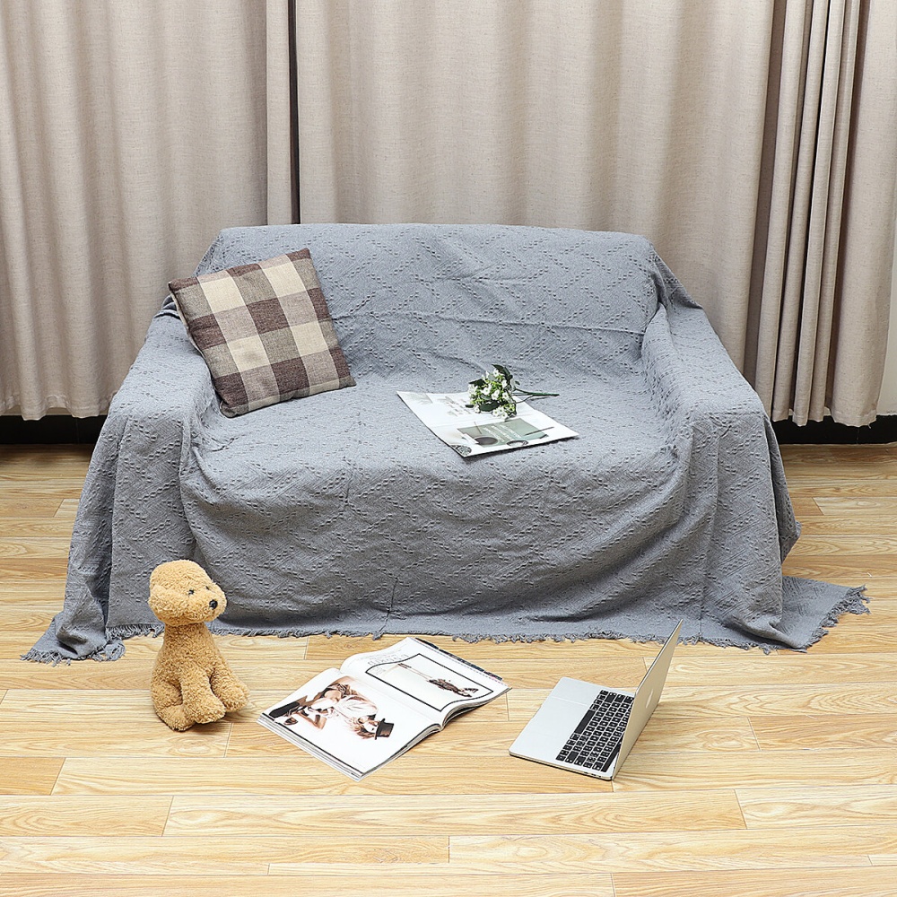 Sofa Blanket Sofa Cover Chair Seat Protector Couch Decorative Case Home Office Furniture Decorations - Grey S - Image 2