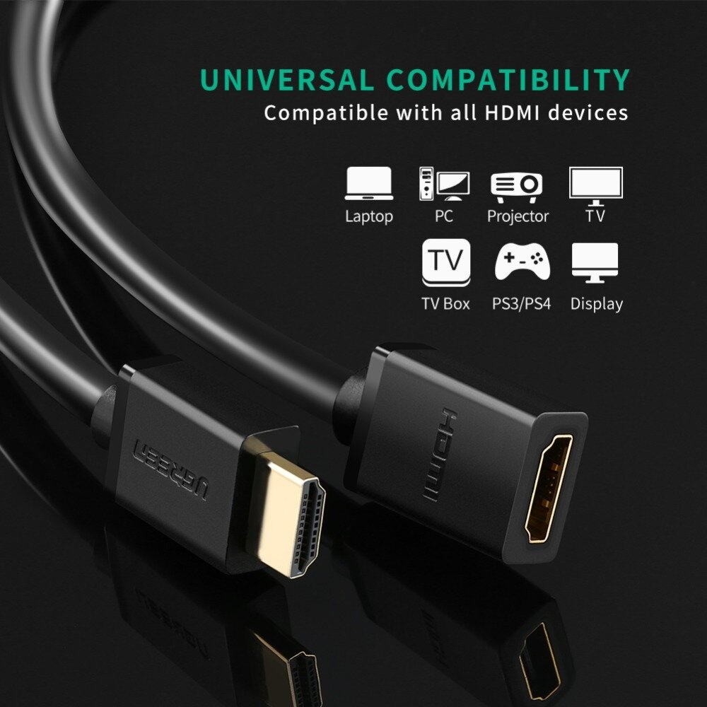 UGREEN HDMI Extender 4K 60Hz HDMI Extension Cable HDMI 2.0 Male to Female Cable For HDTV N-Switch PS4/3 - Image 2