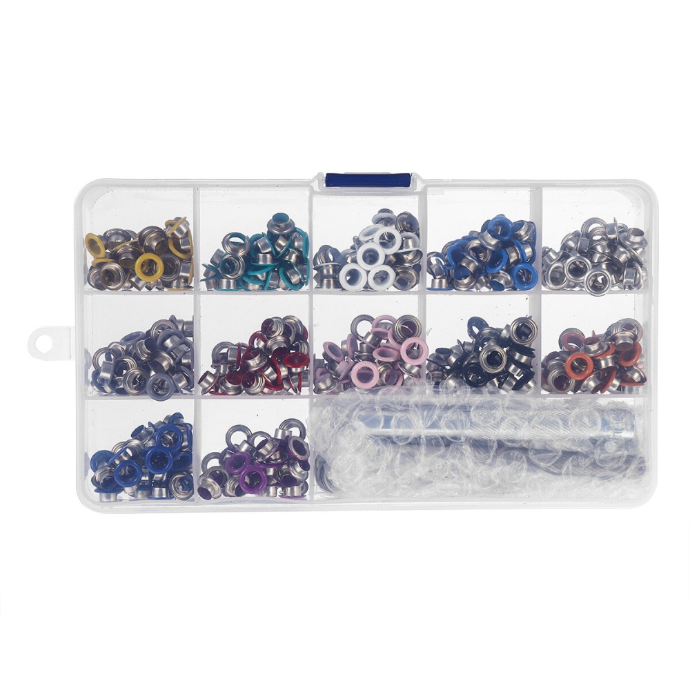 540PCS Grommets Set Durable Clothing Metal Eyelets Button With Installation Tools - Image 2