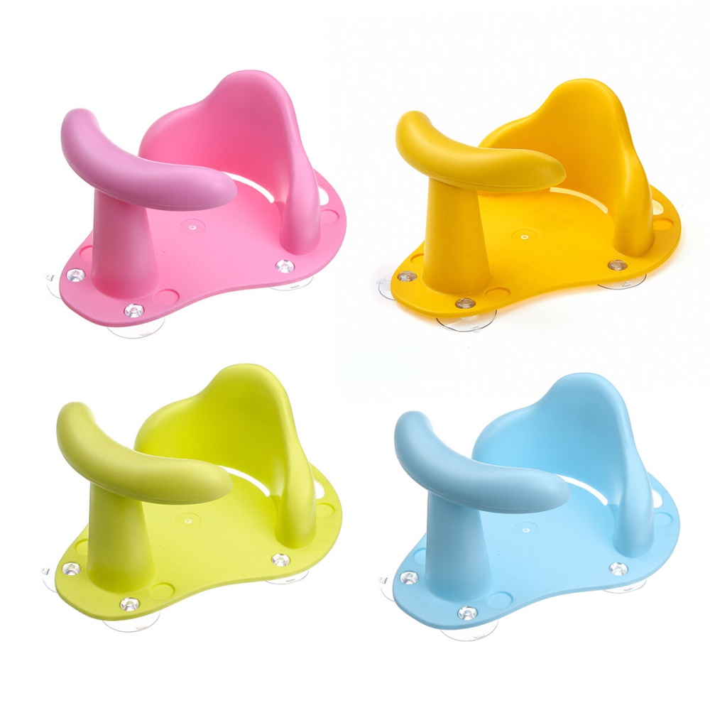 BEIBEIKAI D87770 Baby Bath Tub Chair Ring Seat Infant Toddler Kids Anti Slip Safety Toy Stool - Yellow