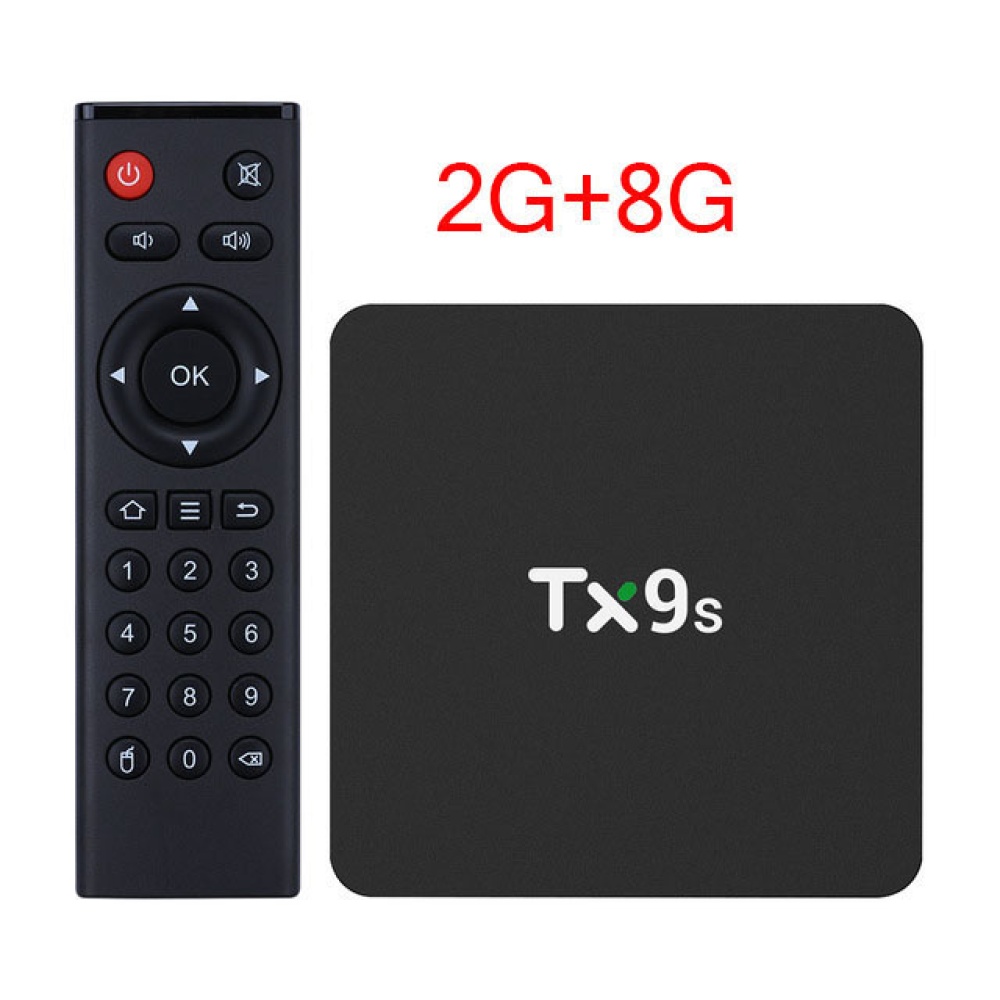 Tx9s Media Player Abs Material Android Smart Network Tv Box With Remote Control 2+8G_US plug