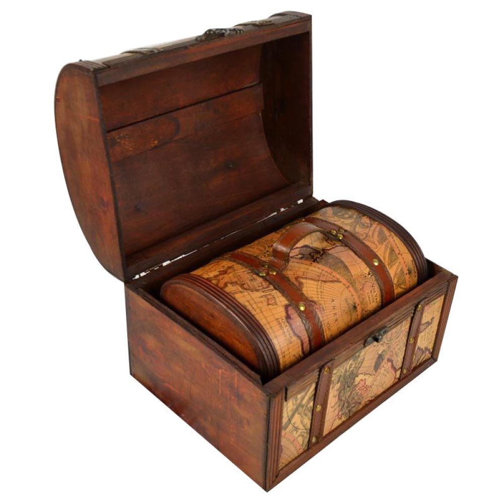 Pirate Treasure Jewelry Chest Trinket Keepsake Box Storage Organizer Gift Case - B - Image 2