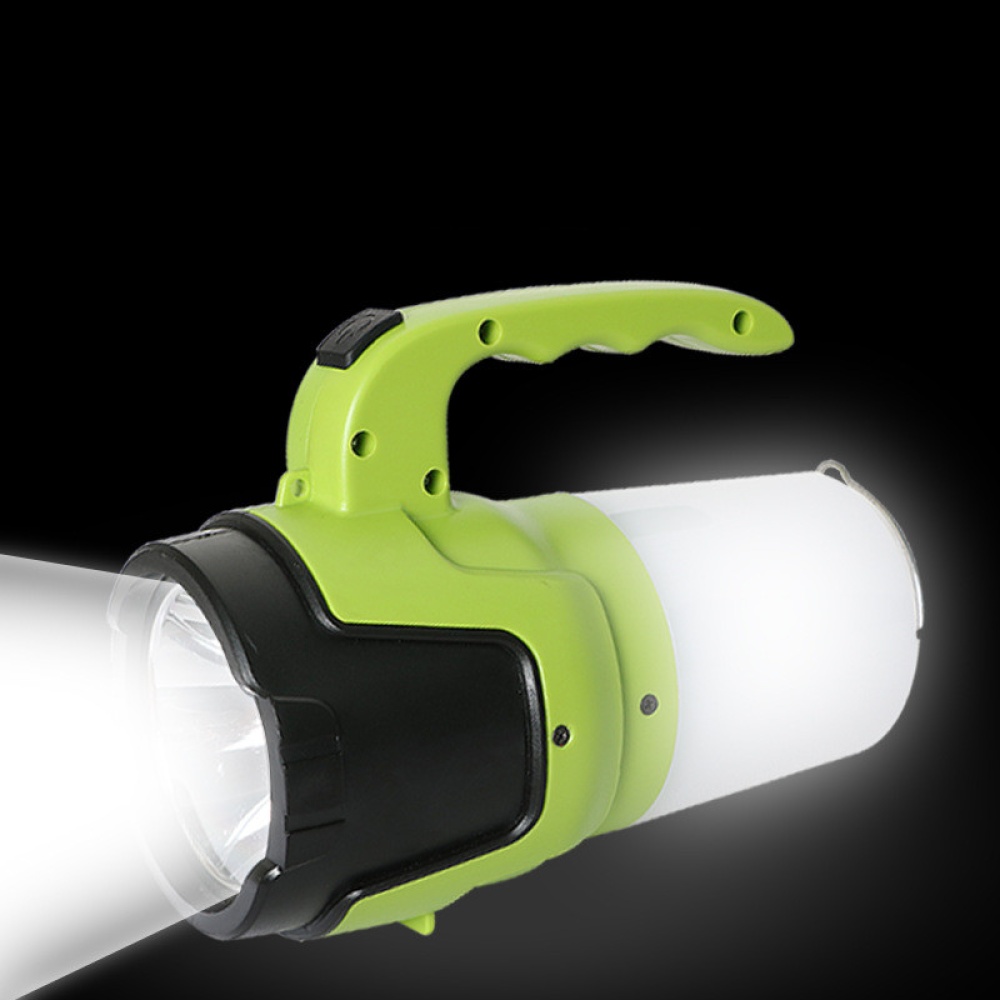 LED Camping Light Outdoor Waterproof Multifunction USB Charging Strong Flashlight Torch green