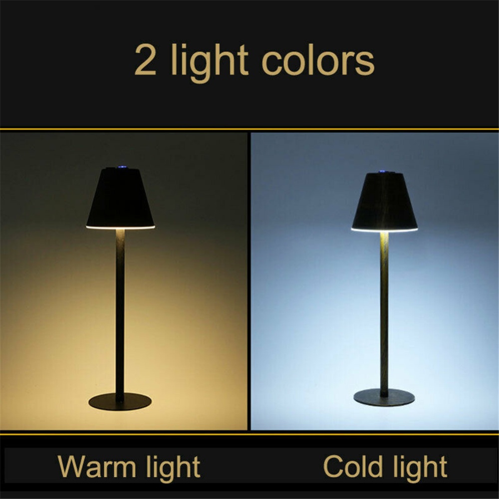 Metal Nordic Style Wrought Iron Table Lamp Touch Dimming Eye Protective Bar Living Room Bedroom Wireless Lighting Atmosphere Led Light Bronz - Image 3