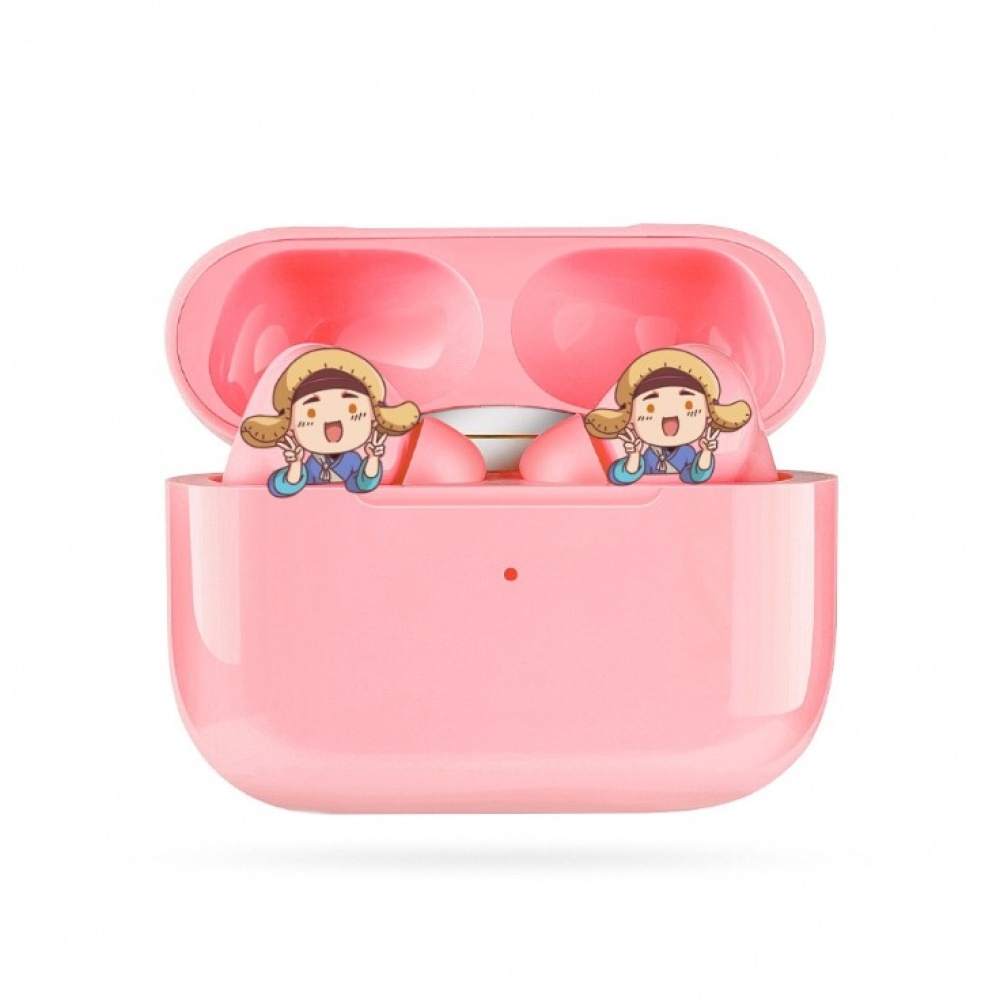 Macaron Third-generation Bluetooth Headset Wireless Earbuds Earphones Pink