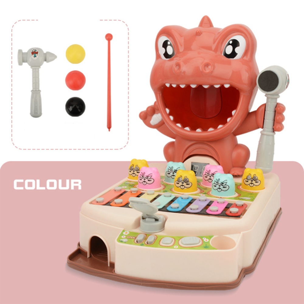 Kid Hit Toys Light Music Multifunctional Play Fun Educational Interactive Table Game Puzzle Brown