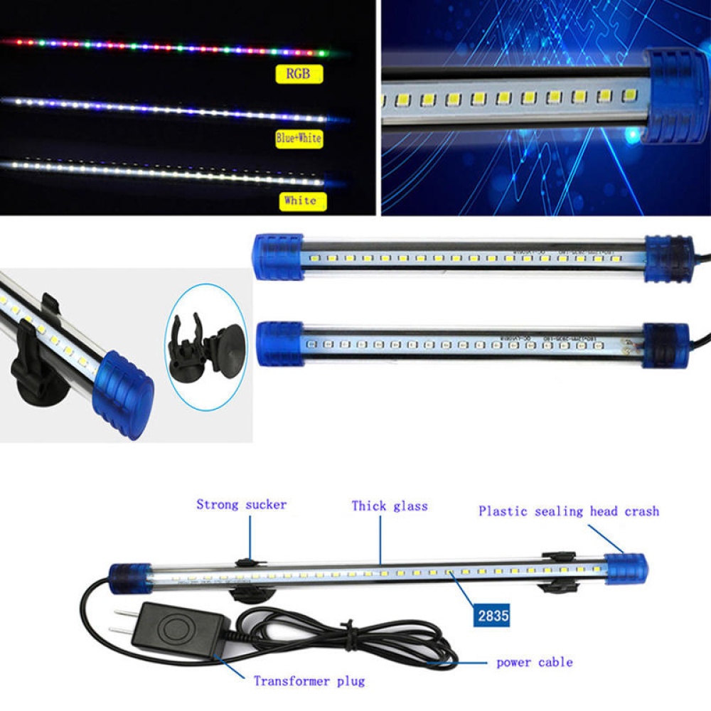 Aquarium Waterproof LED Light Bar Fish Tank Submersible Down Light Tropical Aquarium Product 2.5W20CM - Colorful - Image 2