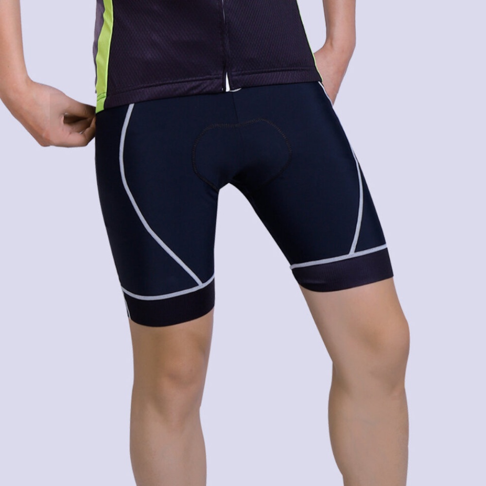 WHEELUP Bicycle Silicone Cushion Short Pants MTB 3D Pad Breathable Underpants Soft Sock-Absorption Cycling Shorts - Black white 2XL - Image 2