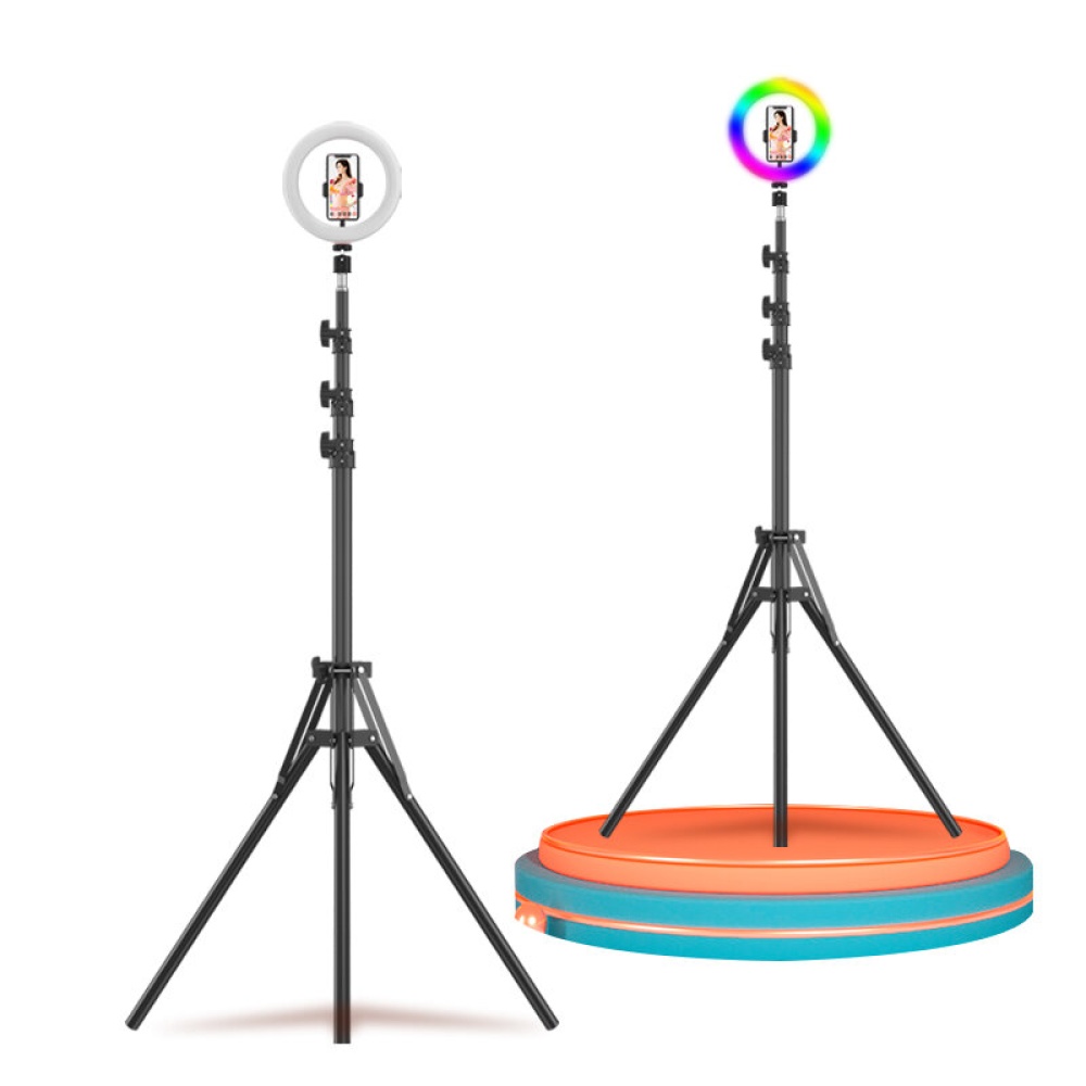 RK-62 RGB 7 Inch Dimmable 3000K-7500K Lamp Tripod Stand Colorful Marguee Anchor Live Streaming Ring Light for Video YouTube Live Tiktok - B - Image 2