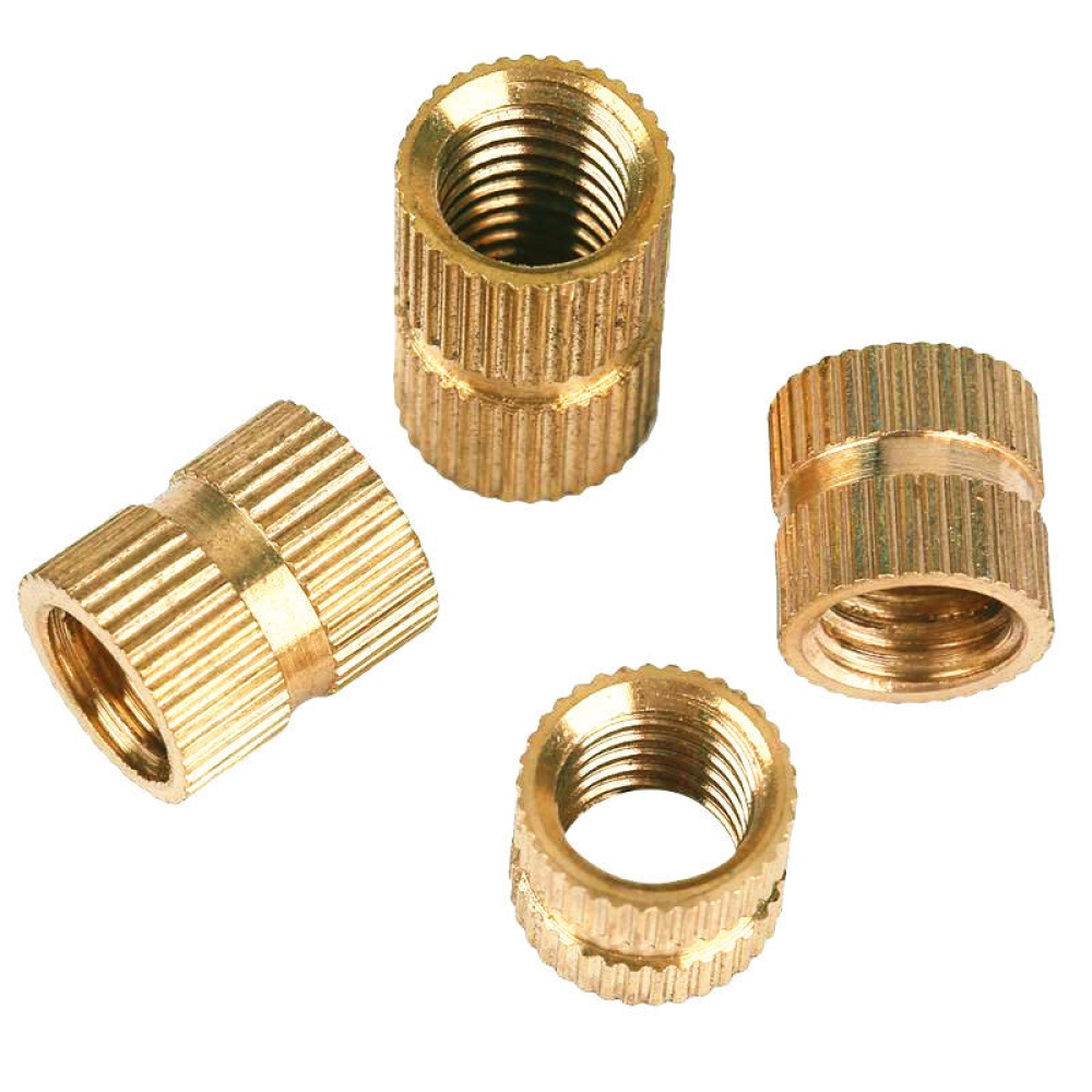 Suleve M8BN1 120Pcs M8 Brass Cylinder Knurled Threaded Nut Round Insert Embedded Nuts Assortment Set - Image 2