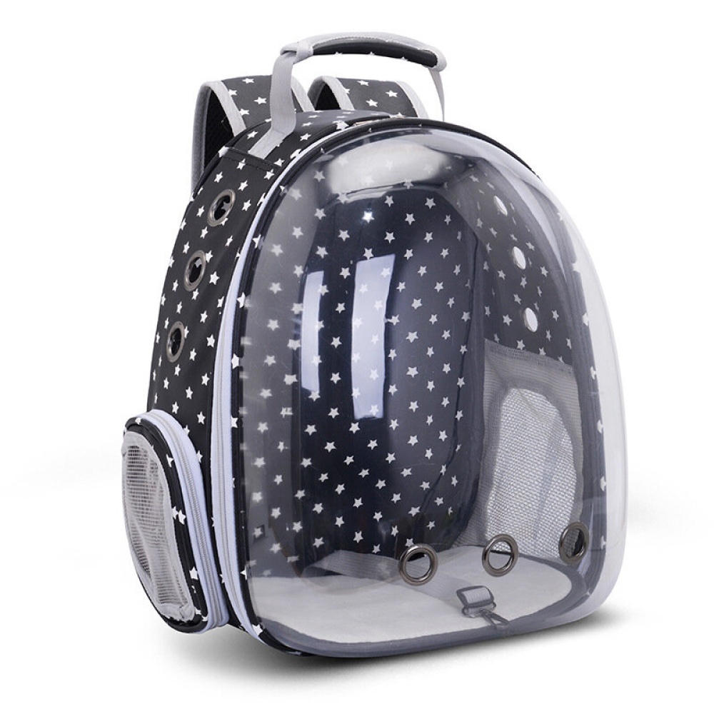 Breathable Transparent Pet Travel Backpack Dog Cat Outdoor Carrier Bag For Pet Supplies - Black