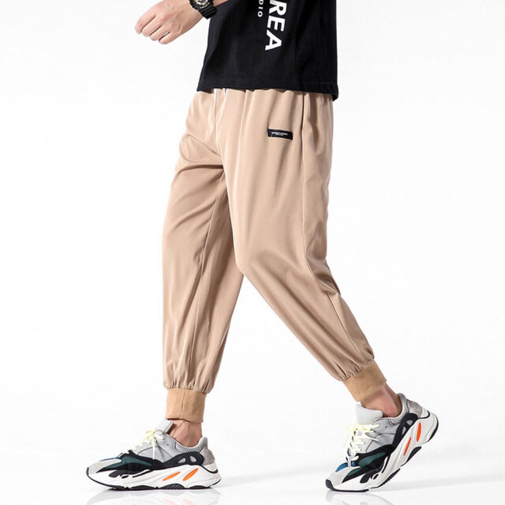 Japanese Overalls Men's Nine Points Beam Foot Trend Bf Loose Yu Wenle Closing Mouth Harem Pants - 4XL Green