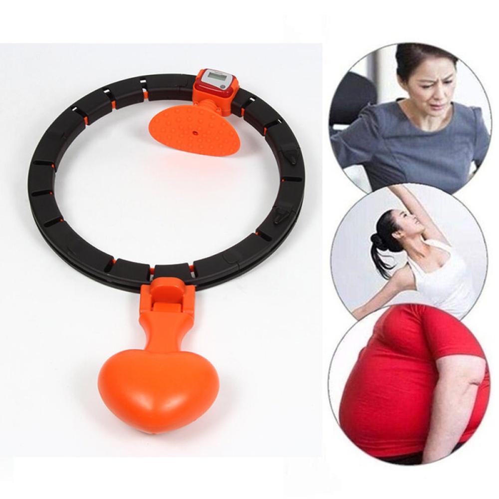 Detachable 360° Auto Rotation Portable Smart Fitness Ring w/Counter Home Fitness Body Shaping Slimming Yoga Ring Exercise Tool - Image 2