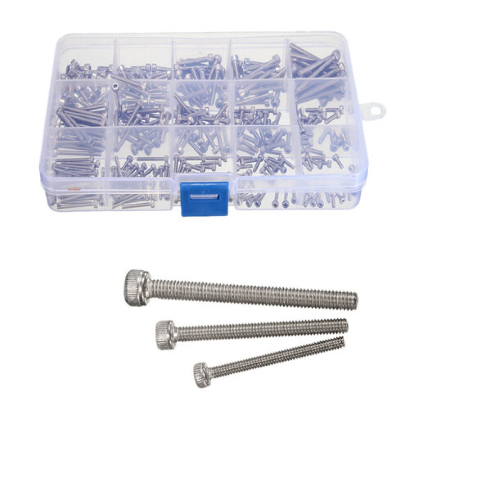 Suleve MXSS2 M2/M2.5/M3 Stainless Hex Socket Cap Head Screws Allen bolt Nut Assortment Kit 300pcs - Image 2