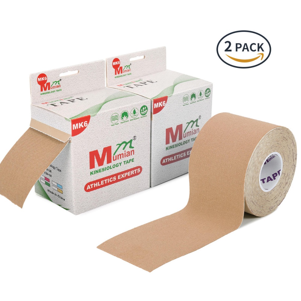 Uncut Muscle Support Tape 2 Roll of Elastic Muscle Support Tape Waterproof Sports Strapping Tape For Exercise Recovery - 3M Brown - Image 2