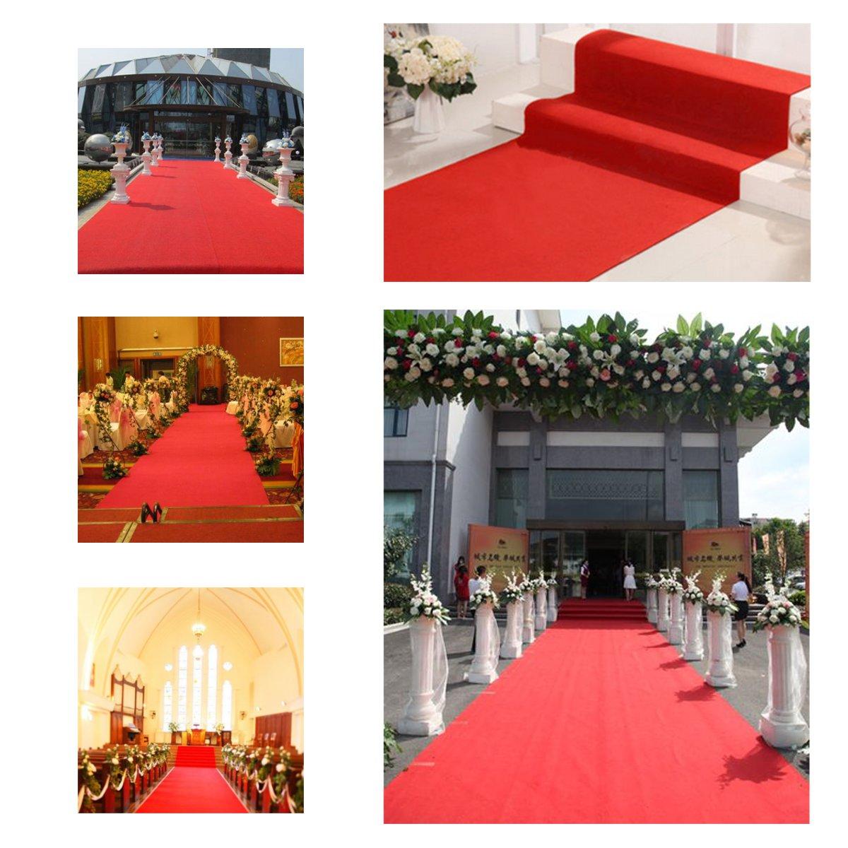 Large Red Carpet Wedding Aisle Floor Runner Hollywood Award Party Decor 65/32ft - 10M - Image 2