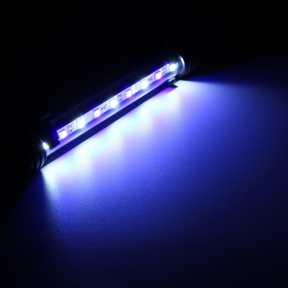 18cm 2.5W LED Fish Tank Light IP68 Waterproof Aquarium Light Submersible Light Strip Light - UK Plug white & blue - Image 2