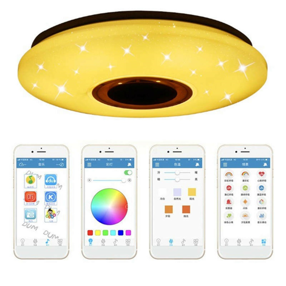 85-265V 24-60W Dimmable Smart LED Ceiling Light APP Control bluetooth Music Living Room Bedroom - 24W - Image 2