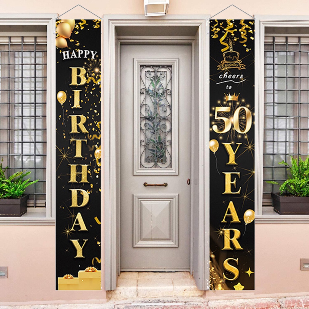 Happy Birthday Bunting Banner Door Wall Hanging Decor Couple Party Holidays - Type A