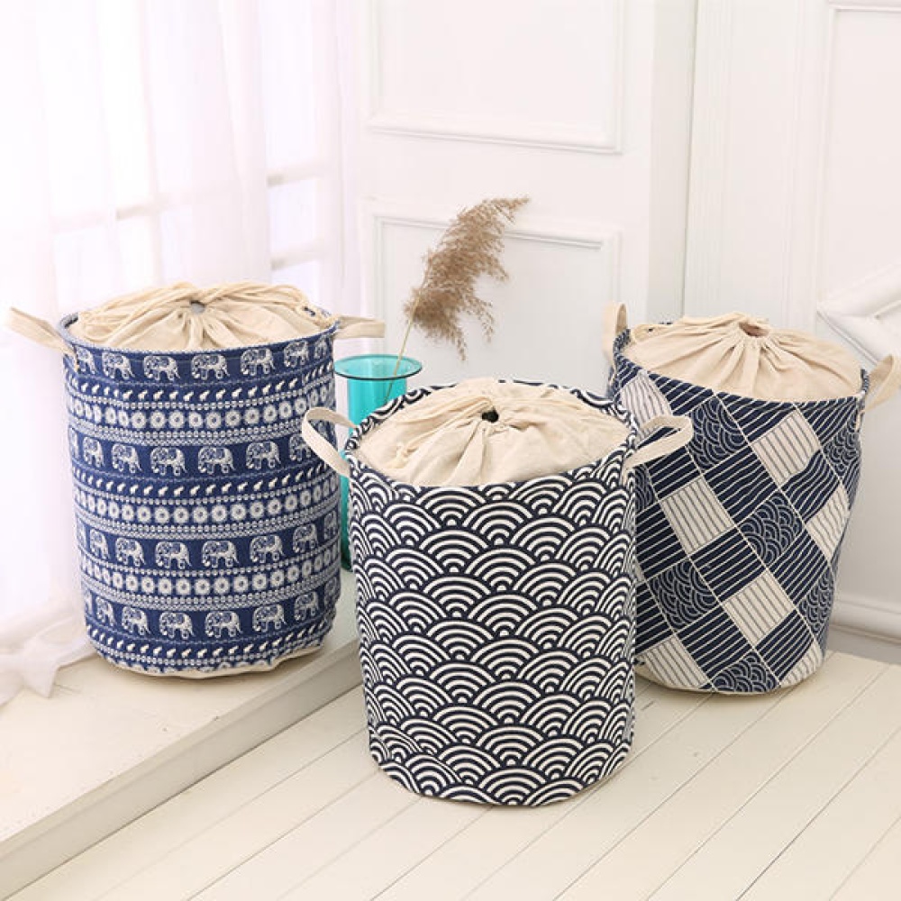 35x45cm Waterproof Durable Cloth Storage Baskets High Capacity Cotton Linen Laundry Box Organizer - #01 - Image 2