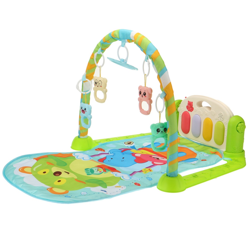 Musical Baby Activity Playmat Gym Multi-function Early Education Game Blanket for Baby Development Playmats - Green - Image 2