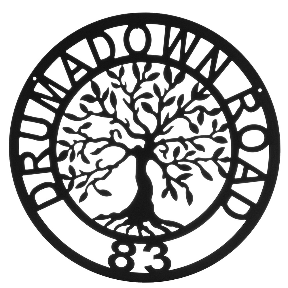 Metal Round Tree of Life Wall Art Peronsalised Wall Decorations for Home Office Living Room Fashion Wall Decor - 295mm