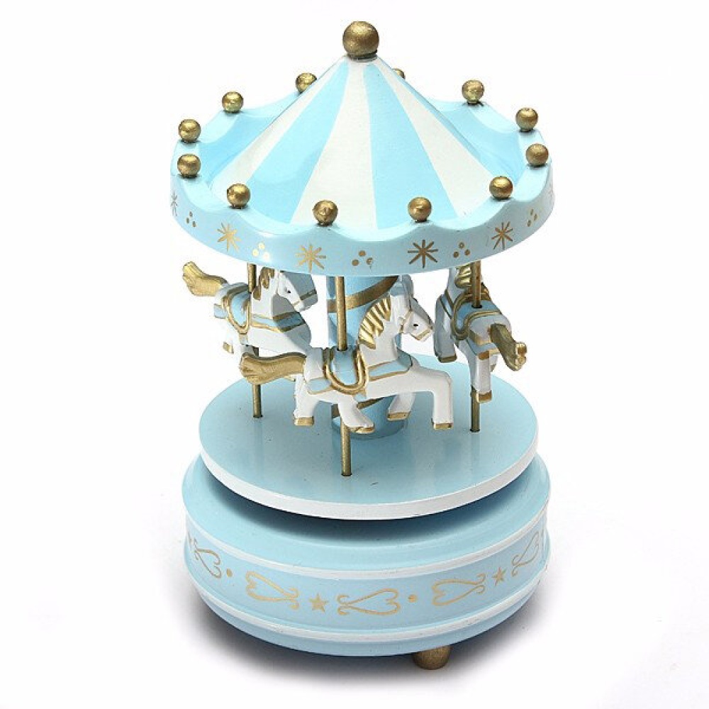 Kids Carousel Music Box Merry Go Round Musical Devolopment Toys Room Decor - 3# - Image 2