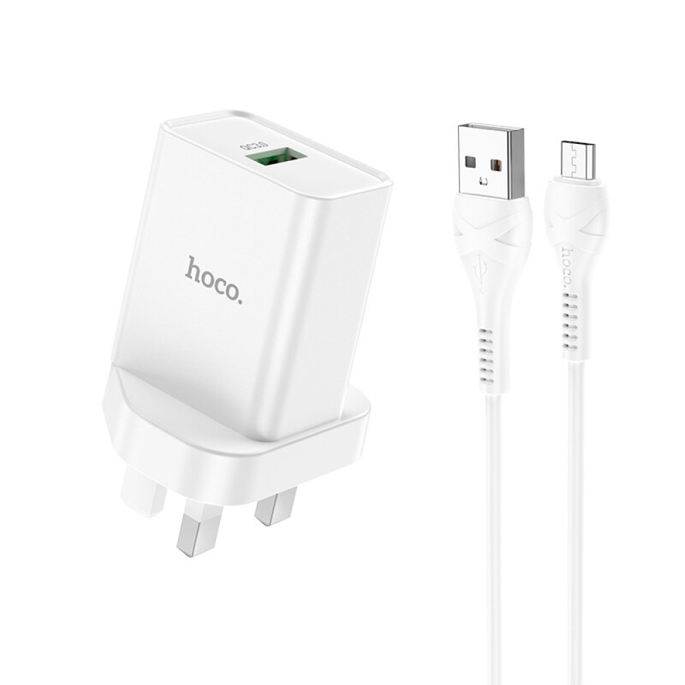 HOCO NK5 18W Single USB Charger Fast Charging Wall Charger Adapter UK Plug For iPhone 13 Pro Max 13 Mini For DOOGEE S88 Pro For OnePlus 9Pro For Xiao - Image 2