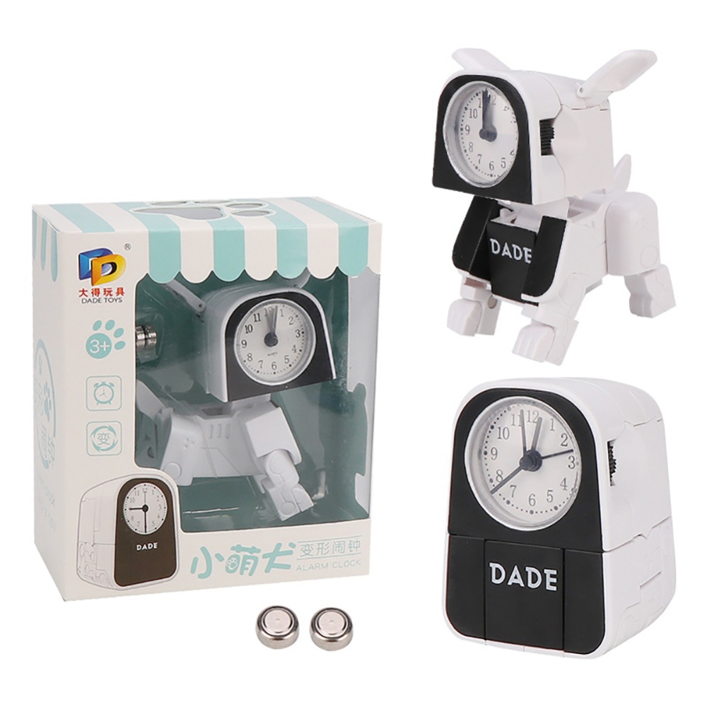 Electronic Alarm Clock Multifunctional Cute Dog Robot blue - Image 3