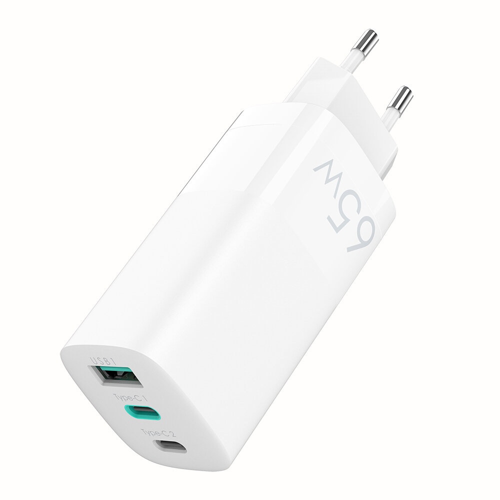 [GaN Tech]  65W 3-Port USB PD GaN Wall Charger Dual 65W USB-C PD3.0 PPS / 60W USB-A SCP QC3.0 Fast Charging EU Plug For MacBook Air M1 For iPhone 13 - Image 2