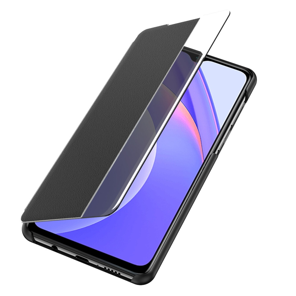 for Xiaomi Redmi Note 10 / Redmi Note 10S Case Magnetic Foldable Flip Smart Sleep Window View Stand PU Leather Protective Case Non-Original - Ring H - Image 2