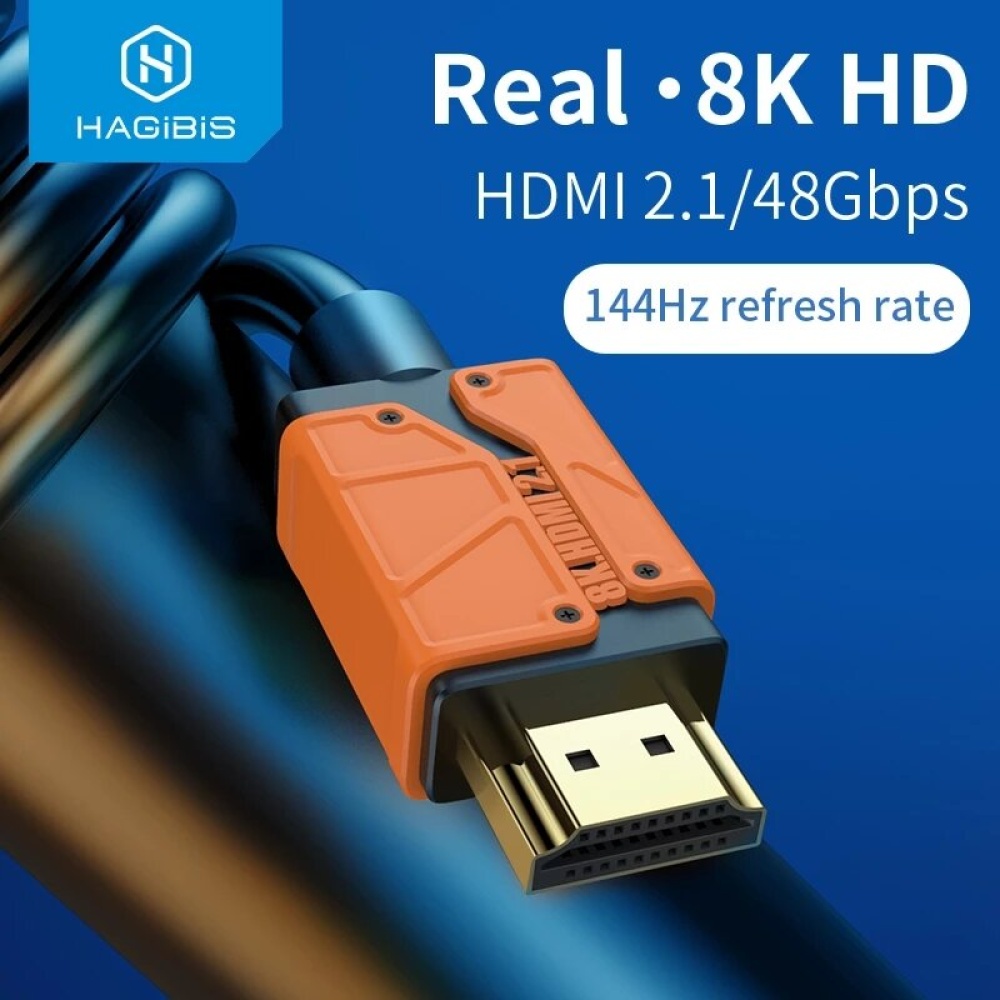 Hagibis HDMI-compatible 2.1 Cable 48Gbps High Speed 4K/120Hz 144Hz Digital cord 2.0 for HDTV PS5 for PS4 XBox Projector - 1M - Image 2