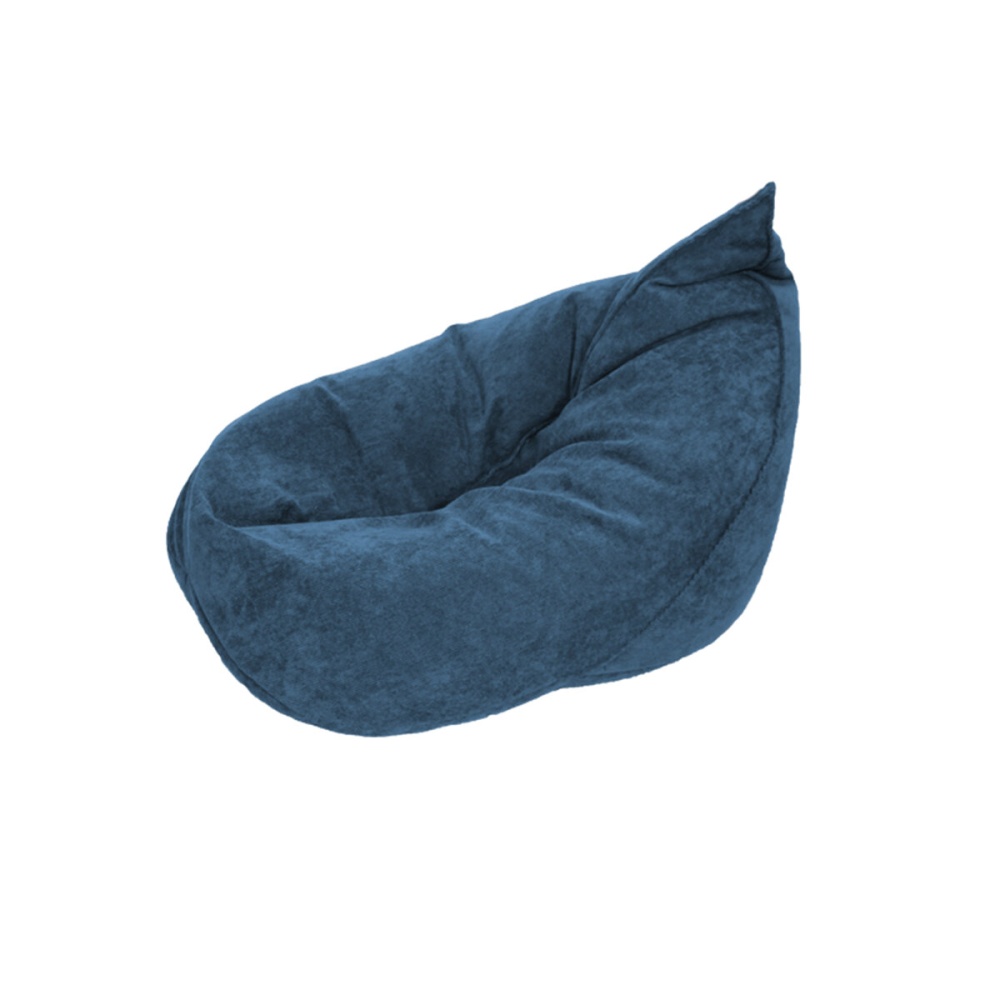 Bean Bag Cover without Filler Mango Shape Lounger Sofa Cover Lazy Seat Protector Home Office Furniture Decorations - Royal Blue - Image 2