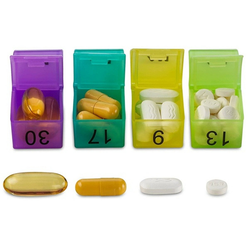 32Pcs Pill Storage Box Month Container Tablet Pill Holder Organizer - Image 2