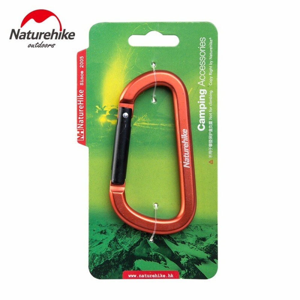 Naturehike Aluminium Alloy Carabiners Camping Keyrings Bottle Buckles Travel Backpack Hanging Hooks - Blue - Image 2