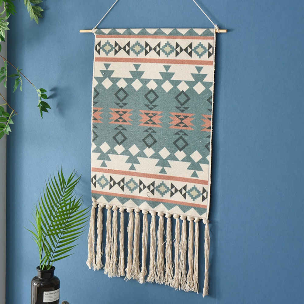 Tapestry Macrame Wall Hanging Chic Bohemian Home Room Decoration Geometric Art Mat - A+B Each 5Pcs - Image 2