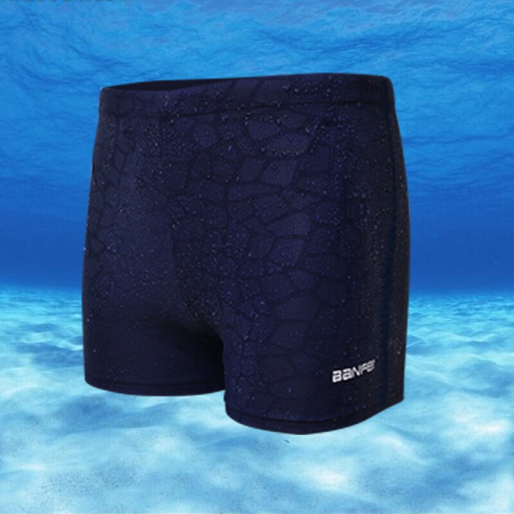 Mens Beach Spa Surf Shorts Sports Professional Swimming Trunks Casual Boxers - Dark Blue L