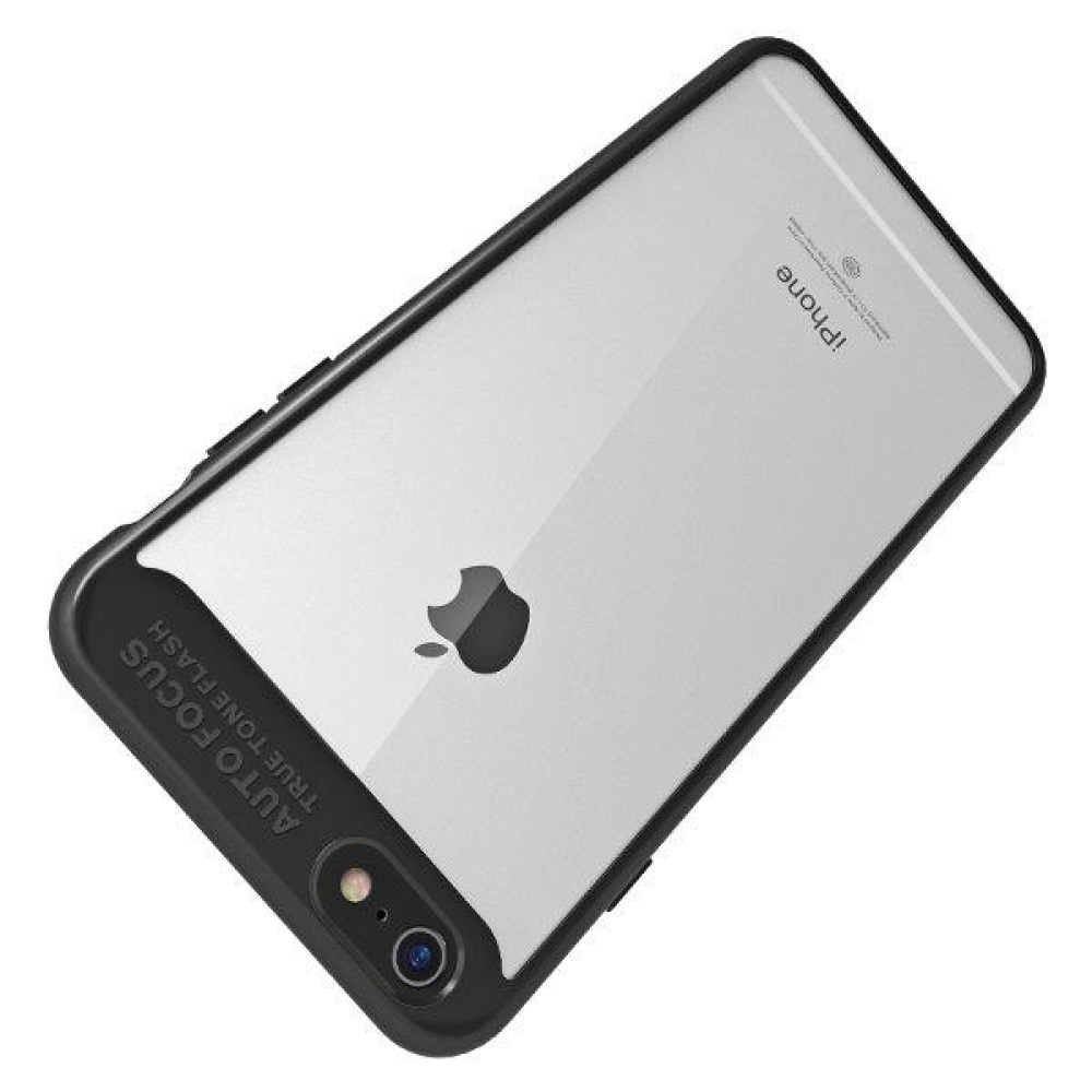 Transparent Clear Anti Fingerprint Case For iPhone 6 & 6s - Black - Image 2