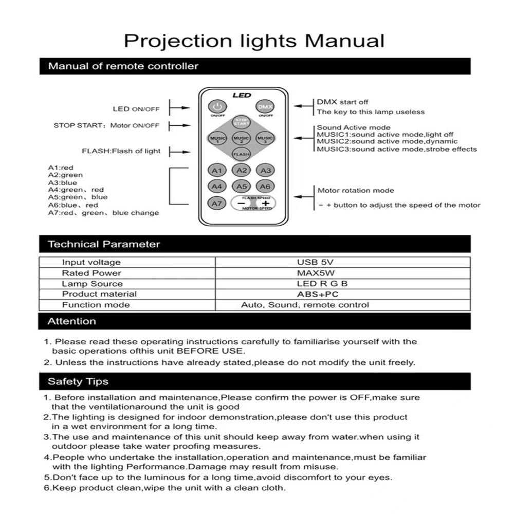 Northern Lights Projection Lamp Eye Protection Festival Christmas Night Rechargeable - Image 3