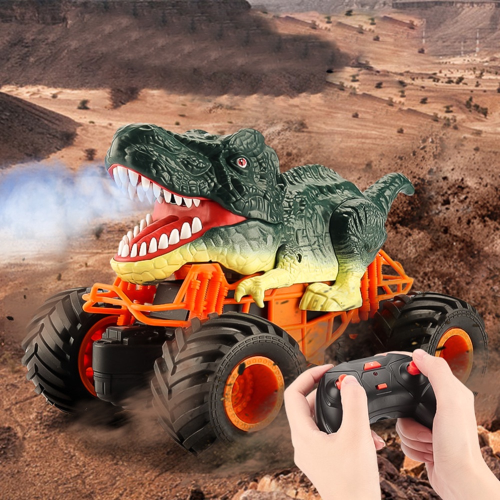 2.4g Spray Dinosaur Remote Control Car Rex Climbing Off-road Vehicle Triceratops Green - Image 2